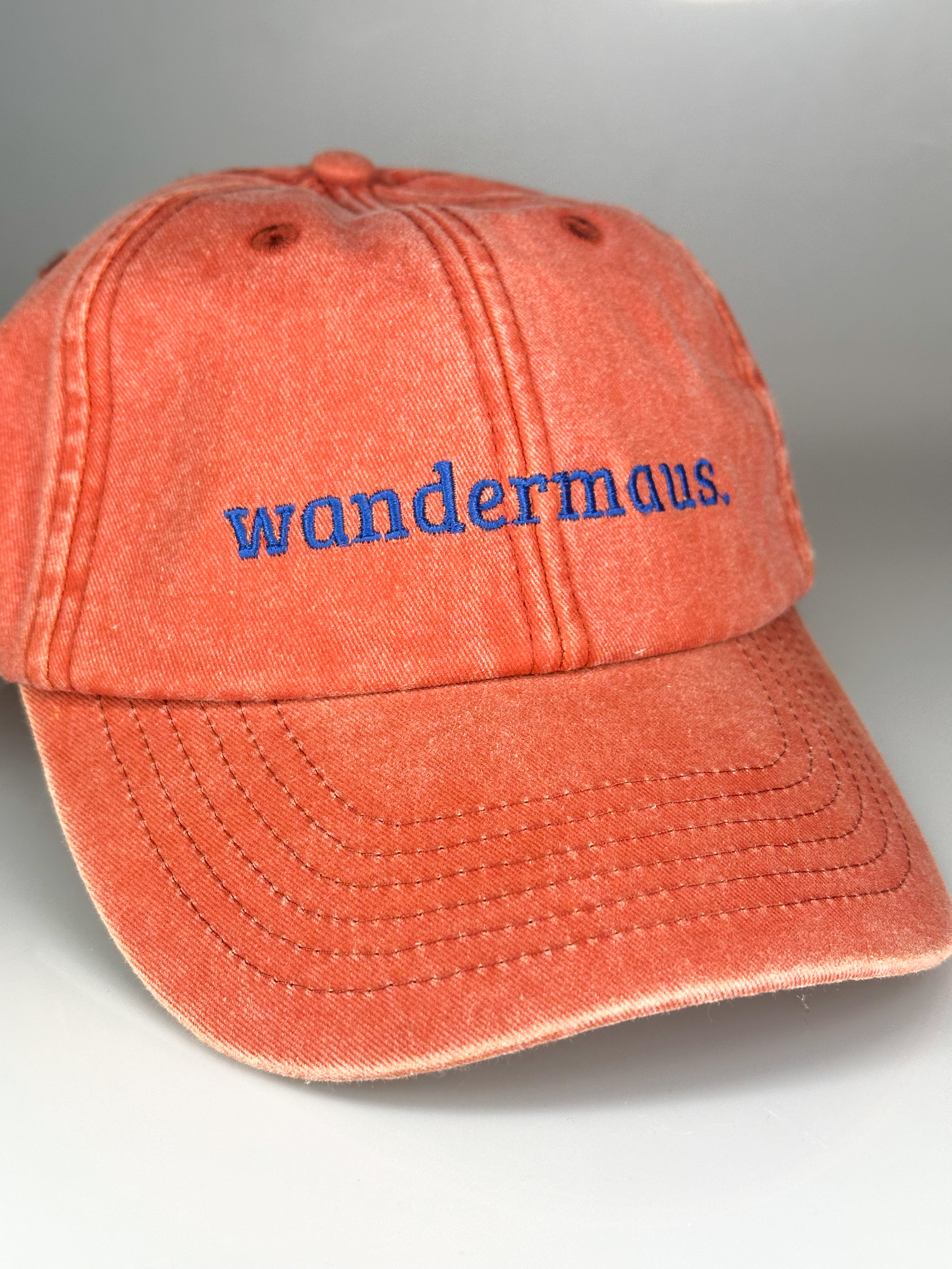 Vintage Cap ,, Wandermaus “ orange