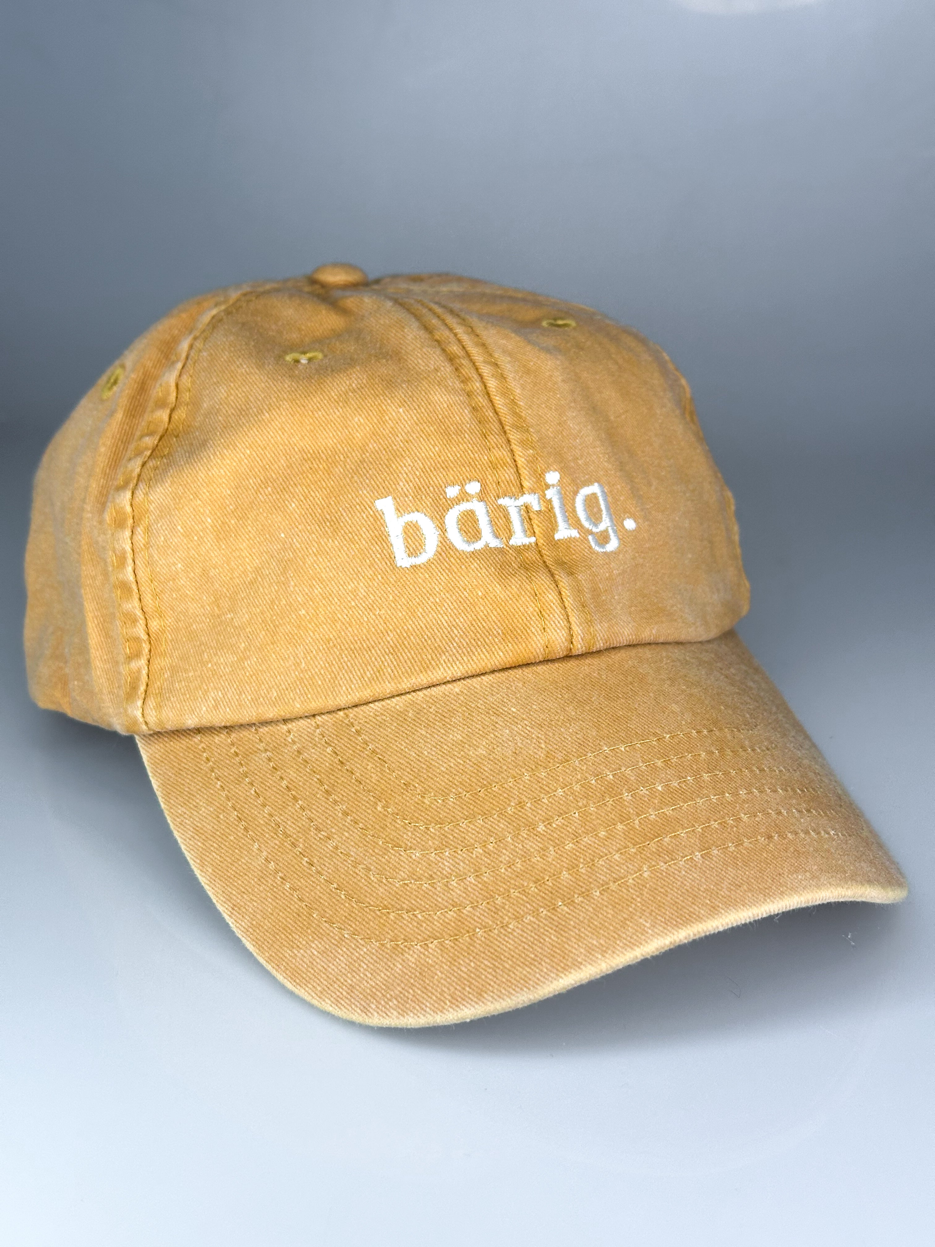 Vintage Cap ,, bärig“ gelb