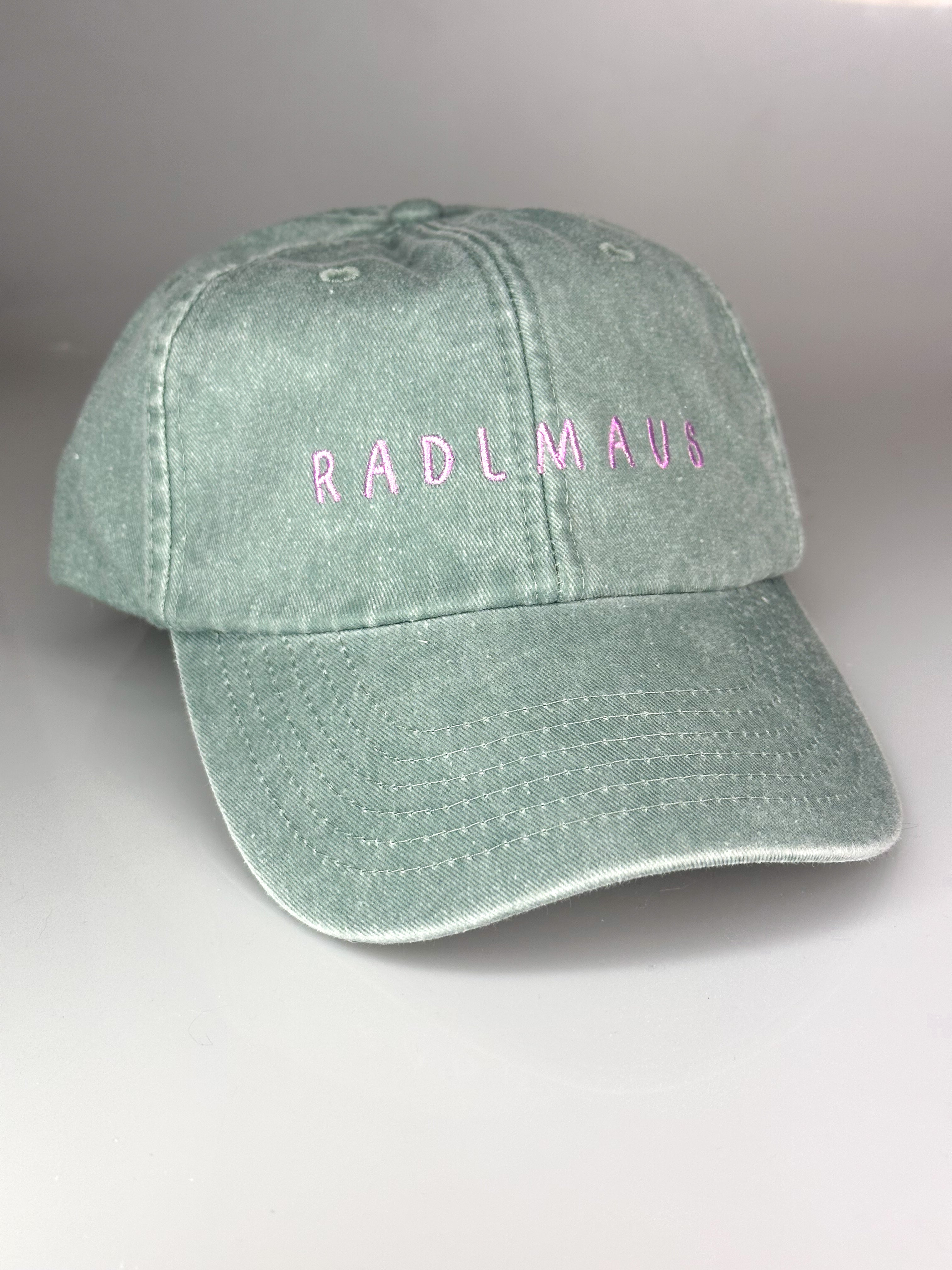 Vintage Cap ,, Radlmaus “ sage green