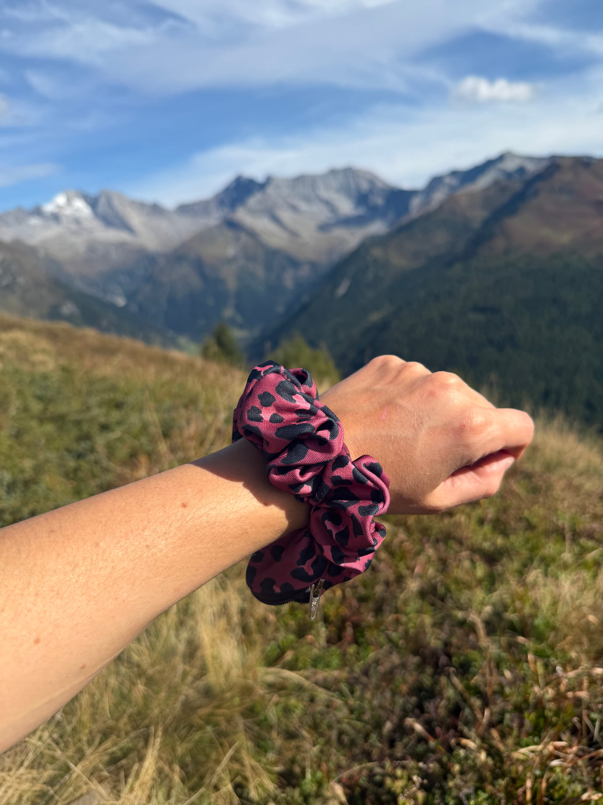Scrunchie mit Reißverschluss