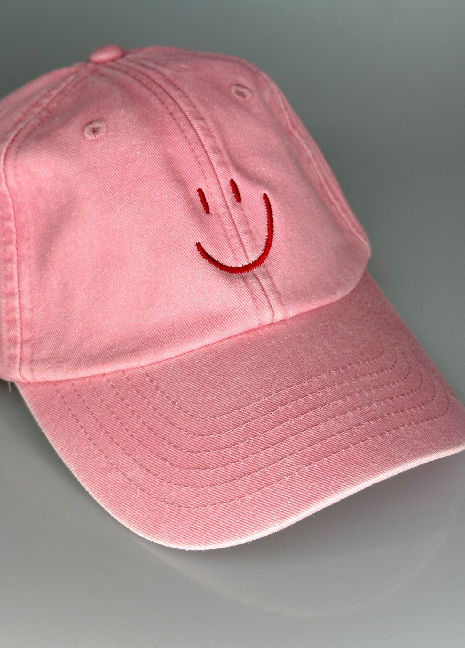 Vintage Cap smiley rosa