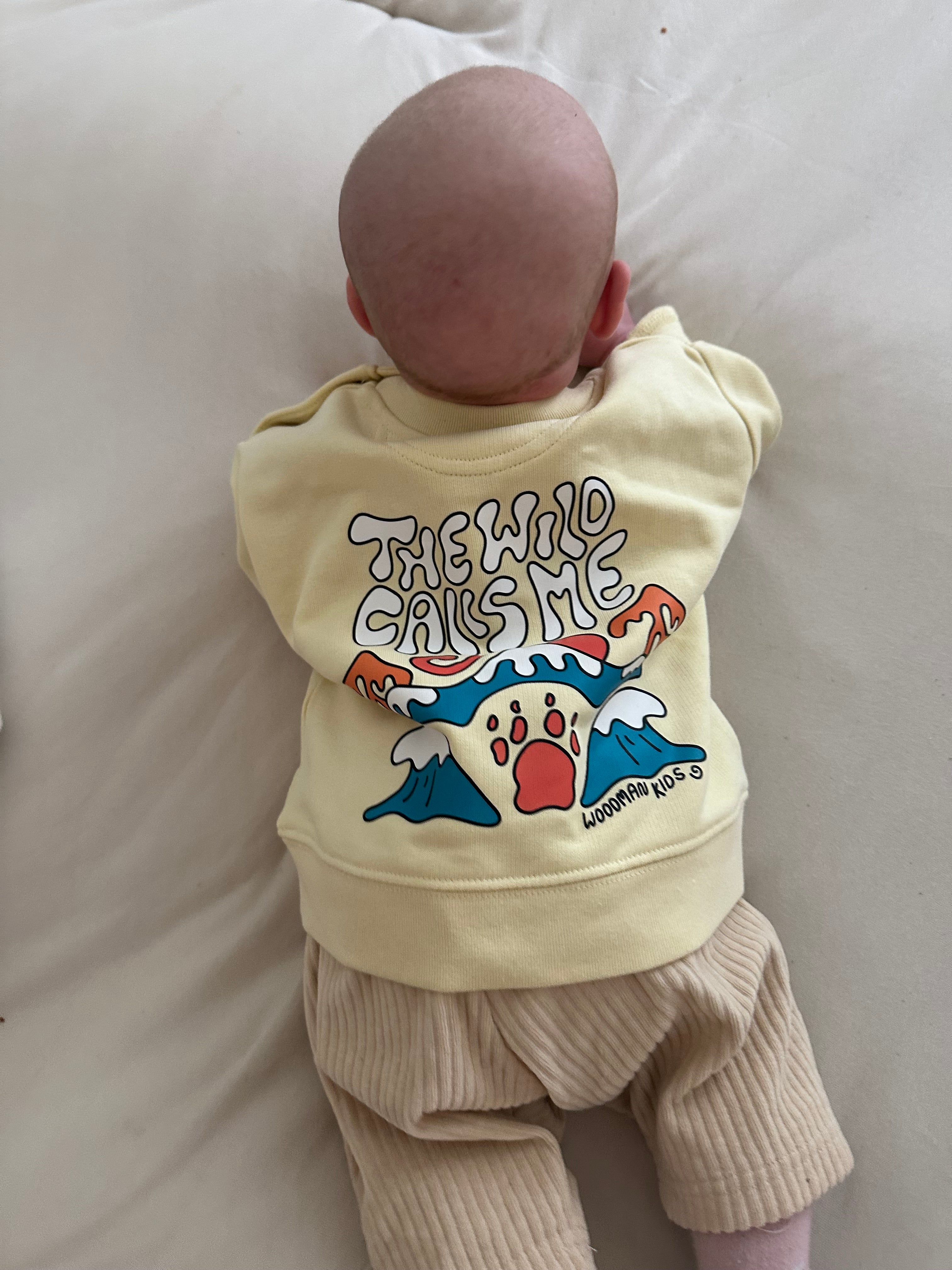 Organic Sweater Kids - the wild calls me