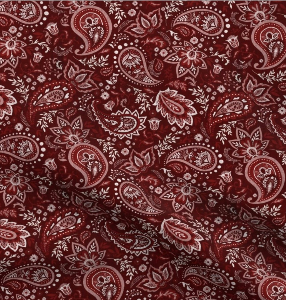Performance Headband Paisley red