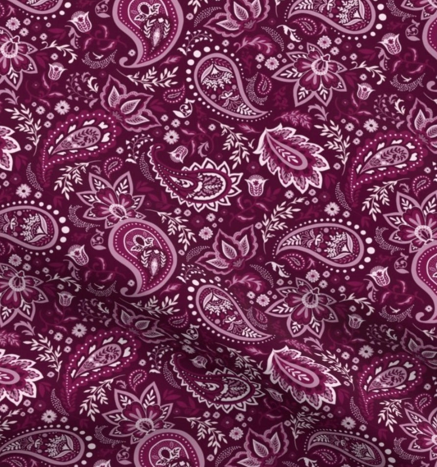 Performance Headband Paisley Magenta
