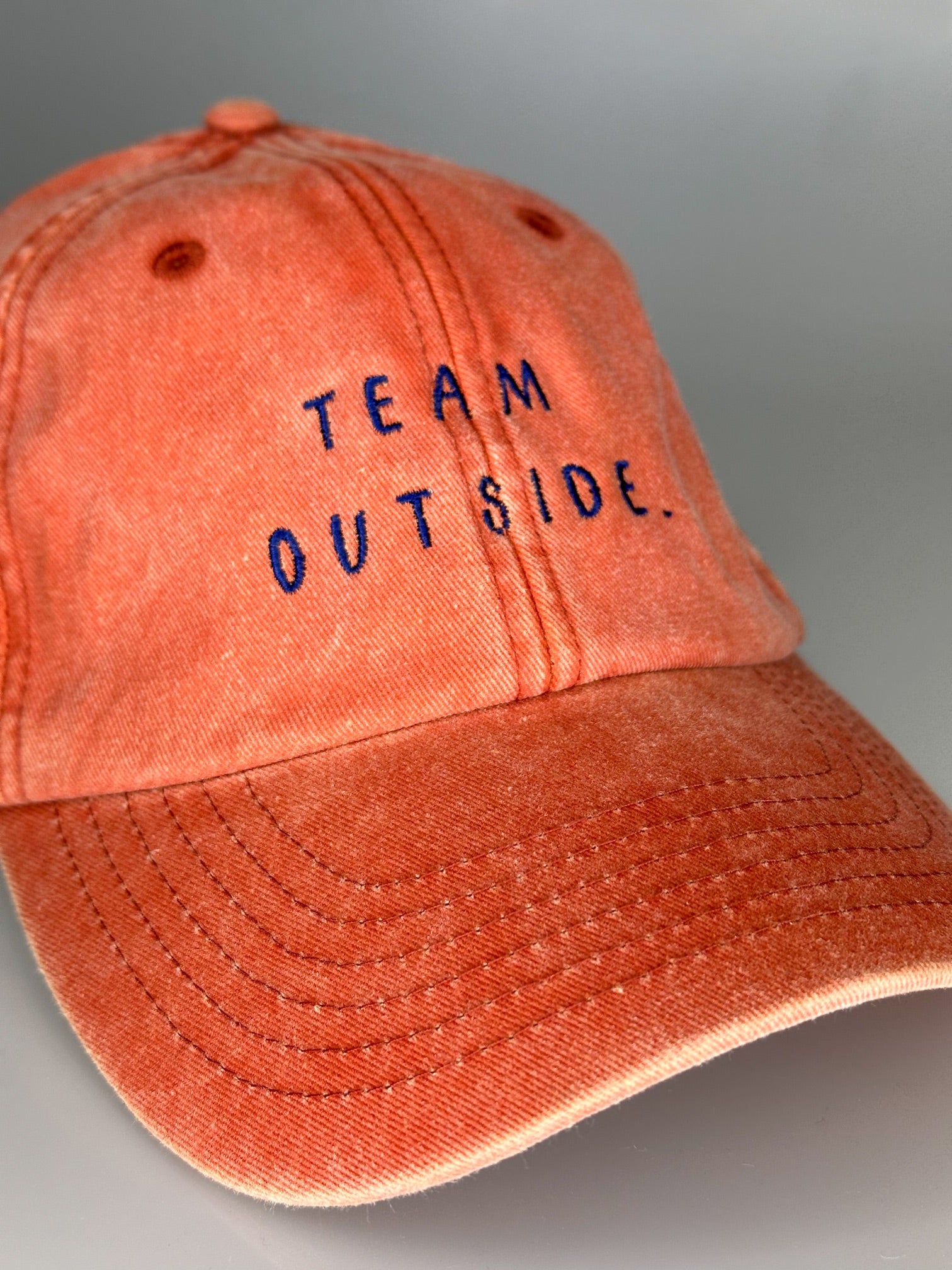 Vintage Cap ,, team outside“ orange