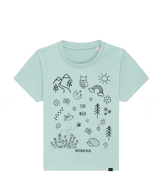 T-shirt organica-STAY SELVAGGIO nero
