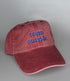 Vintage Cap ,, team outside“ red