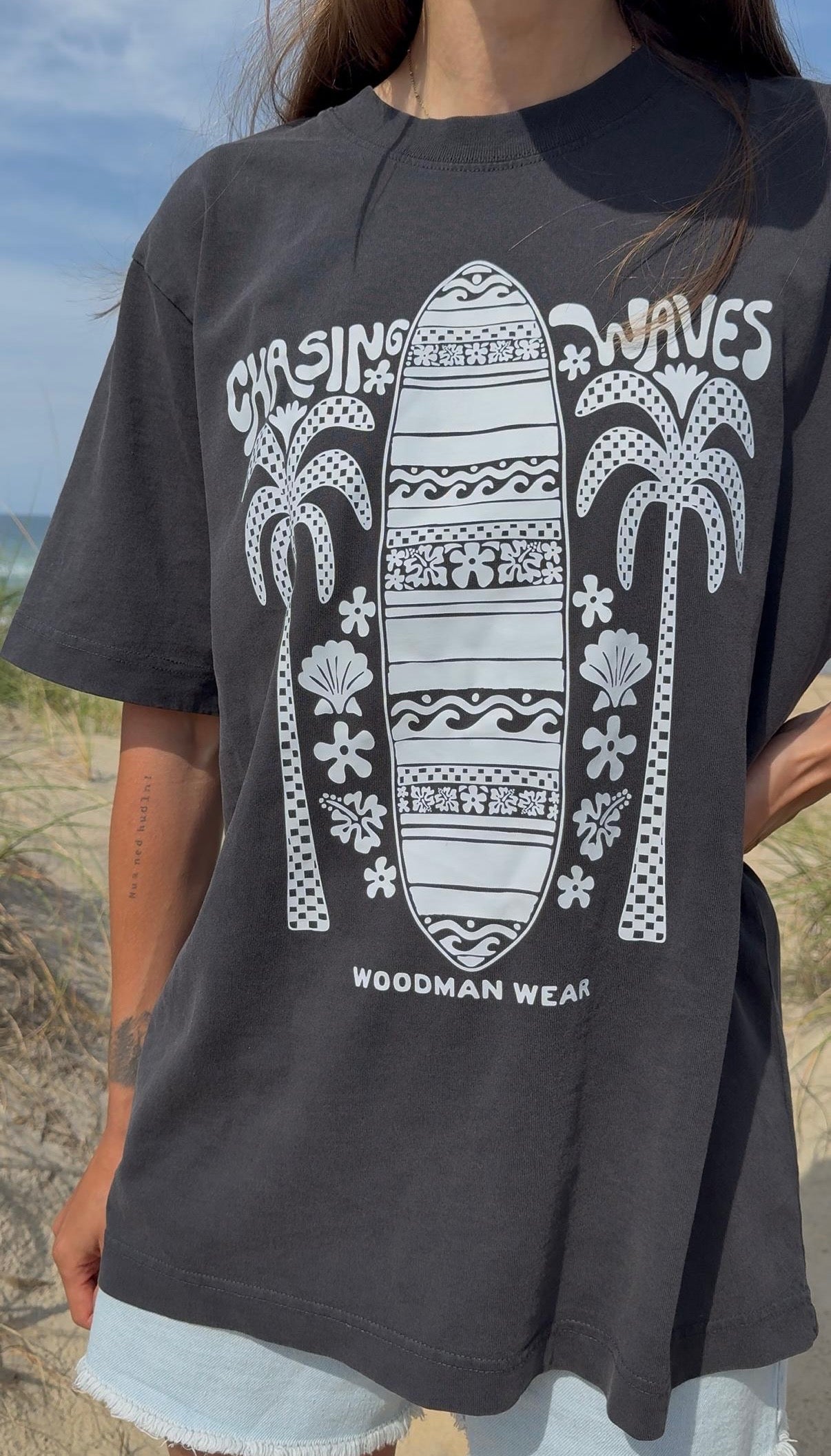Organic Tee - chasing waves Oversize