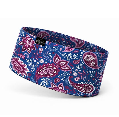 Performance Headband Paisley Fuchsia Royal