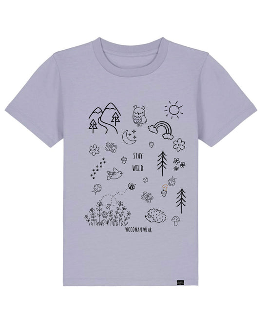 T-shirt organica-STAY SELVAGGIO nero