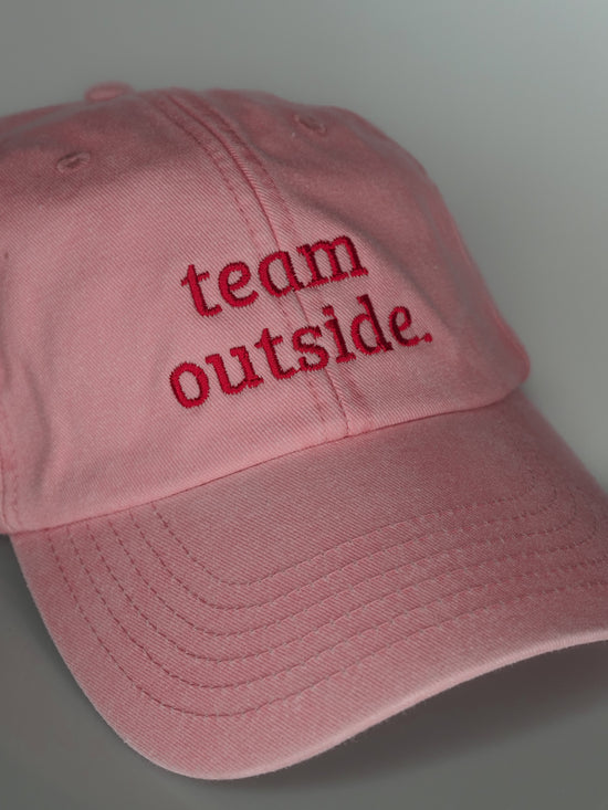Vintage Cap ,, team outside“ rosa