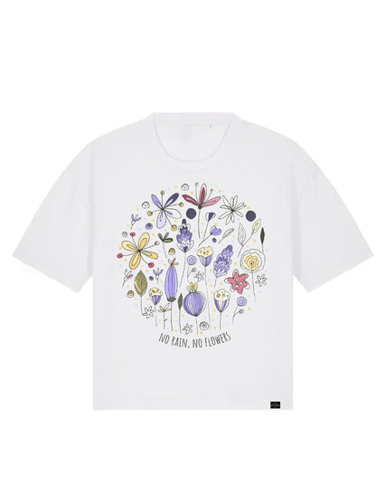 Organic Tee short-pas de pluie, pas de fleurs